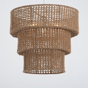 3 Tier Jute Crochet Chandelier